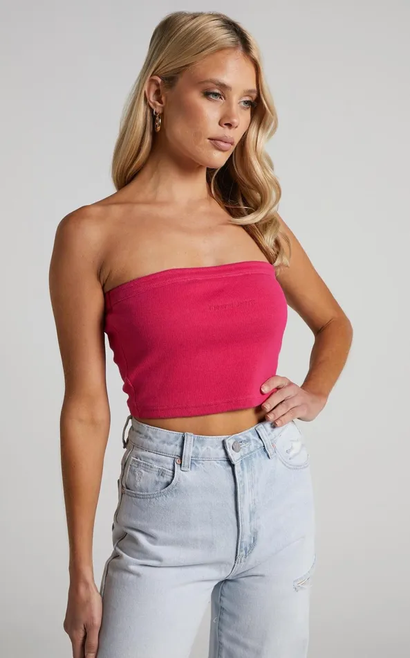 Showpo Abrand 8211 A Heather Bandeau In Super Pink Women Tops