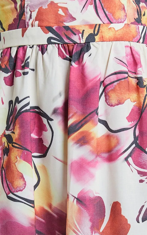 Showpo Adara Midi Dress 8211 Strappy Bustier Dress In Dahlia Dusk Floral Women Dresses