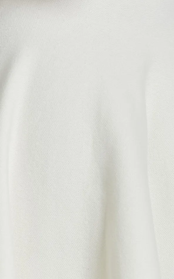 Showpo Addison Mini Dress 8211 Recycled Polyester Knitted Scoop Neck Dress In Ivory Women Dresses