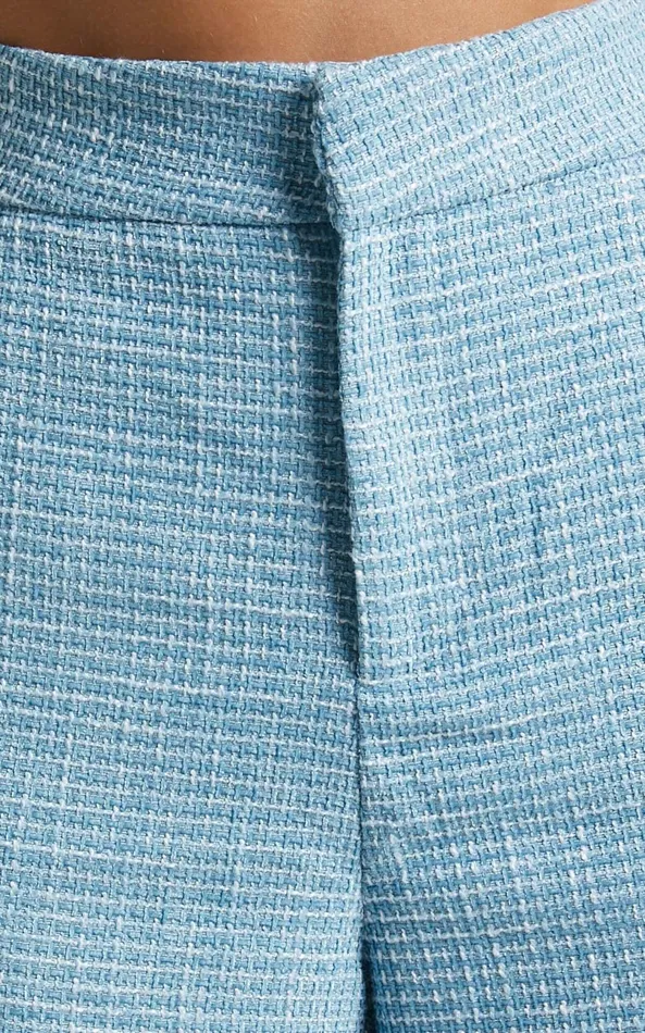 Showpo Adelaide Two Piece Set 8211 Crop Top And Wide Leg Pants Set In Baby Blue Women Curve Clothes