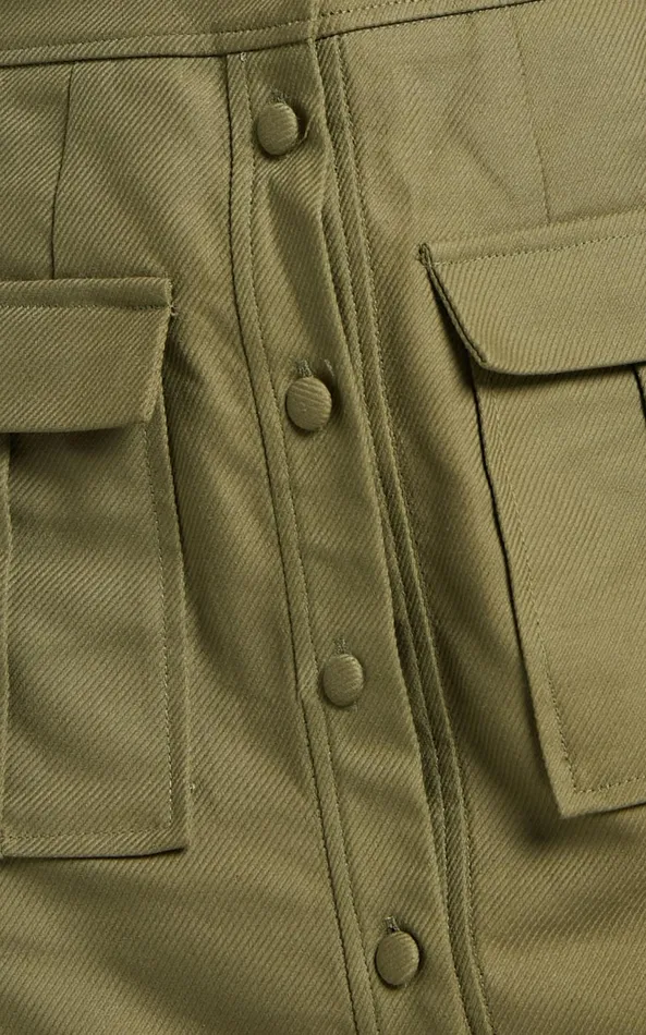Showpo Akasha Mini Skirt 8211 Utility Skirt In Olive Women Skirts