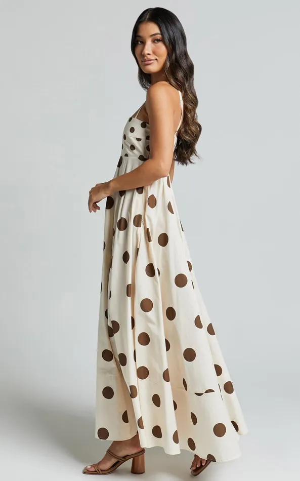 Showpo Alana Maxi Dress 8211 Strappy Straight Neck Dress In Chocolate Women Dresses