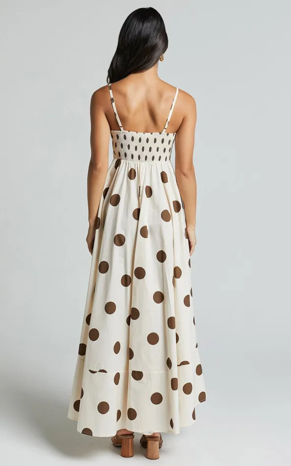 Showpo Alana Maxi Dress 8211 Strappy Straight Neck Dress In Chocolate Women Dresses