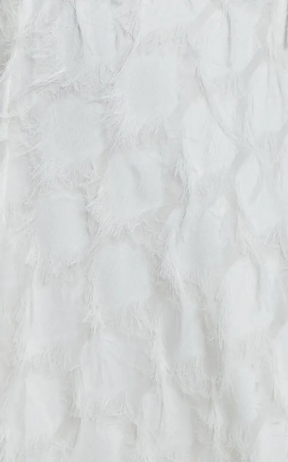 Showpo Aleesha Midi Dress 8211 Textured Cowl Neck Dress In White Women Dresses