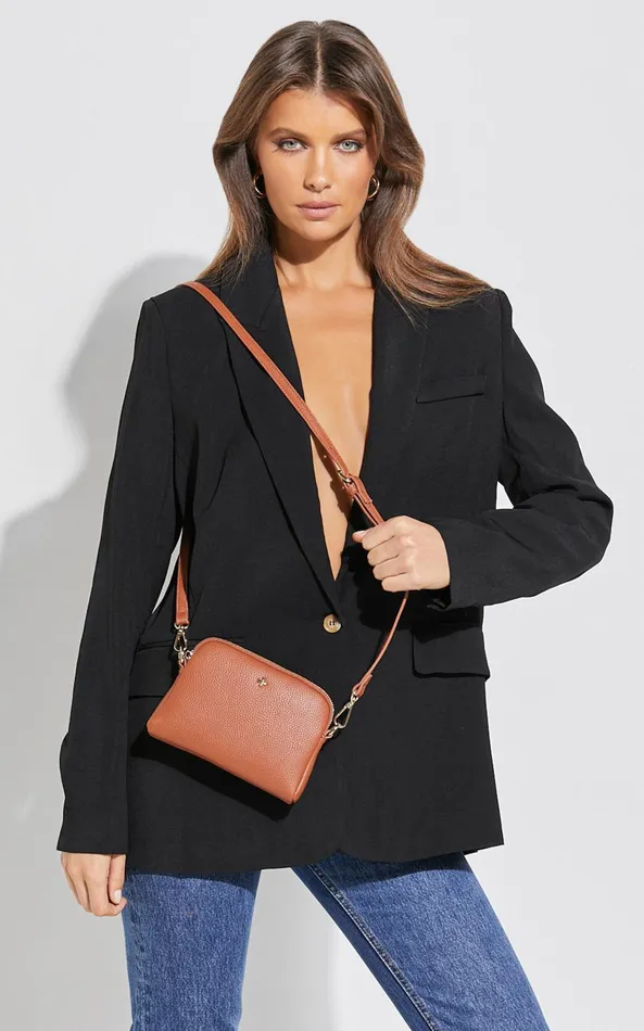 Showpo Alias Mini Crossbody Bag In Tan Women Bags