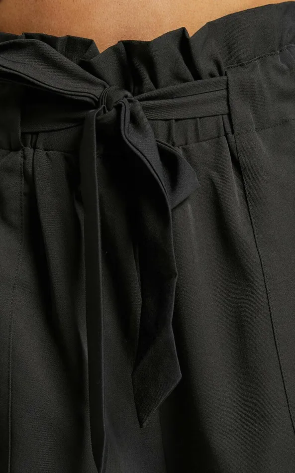 Showpo All Rounder Shorts 8211 Paper Bag Shorts In Black Women Curve Clothes