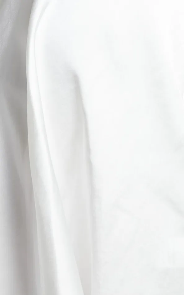 Showpo Almaeh Mini Dress 8211 Twist Front Cut Out Strapless Slip Dress In White Women Dresses