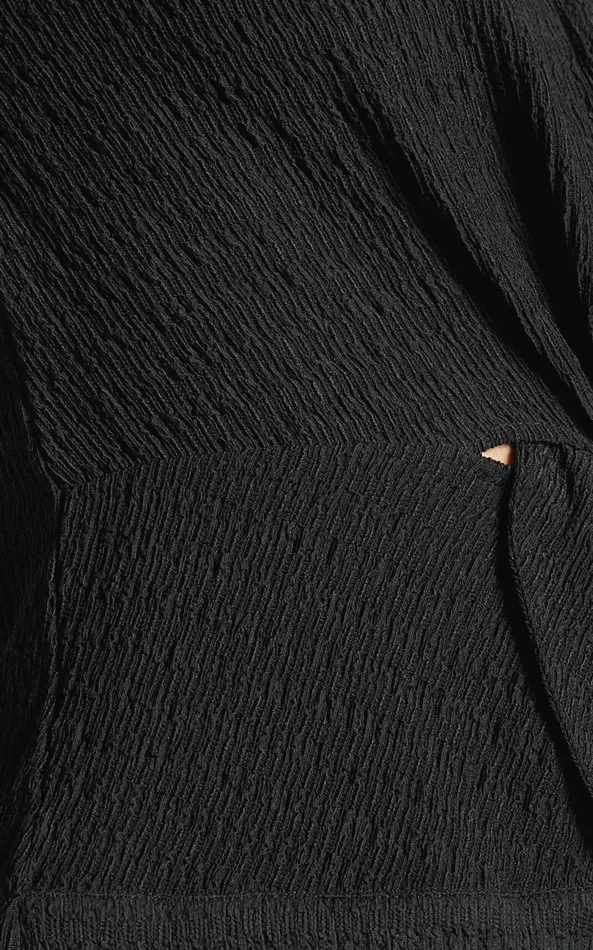 Showpo Althea Top 8211 Knot Front Long Sleeve Top In Black Women Tops Showpo Althea Top 8211 Knot Front Long Sleeve Top In Black Women Tops