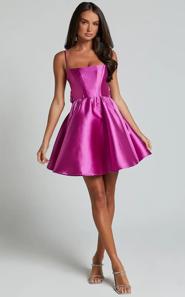 Showpo Alyssa Mini Dress 8211 Strappy Straight Neck With Tie Back Dress In Pink Women Dresses Showpo Alyssa Mini Dress 8211 Strappy Straight Neck With Tie Back Dress In Pink Women Dresses