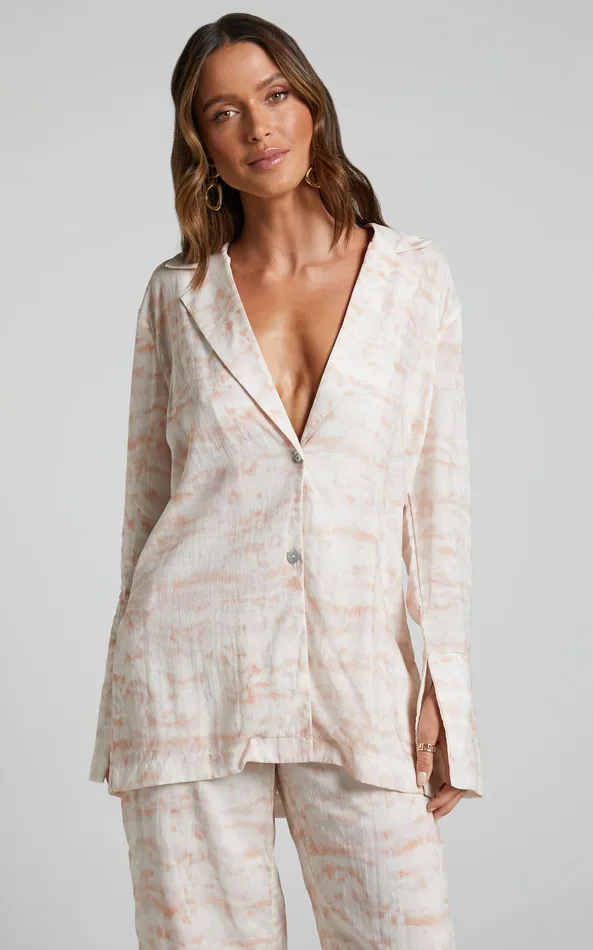 Showpo Amalie The Label 8211 Aladene Linen Blend Shirt In Harlem Print Women Tops Showpo Amalie The Label 8211 Aladene Linen Blend Shirt In Harlem Print Women Tops