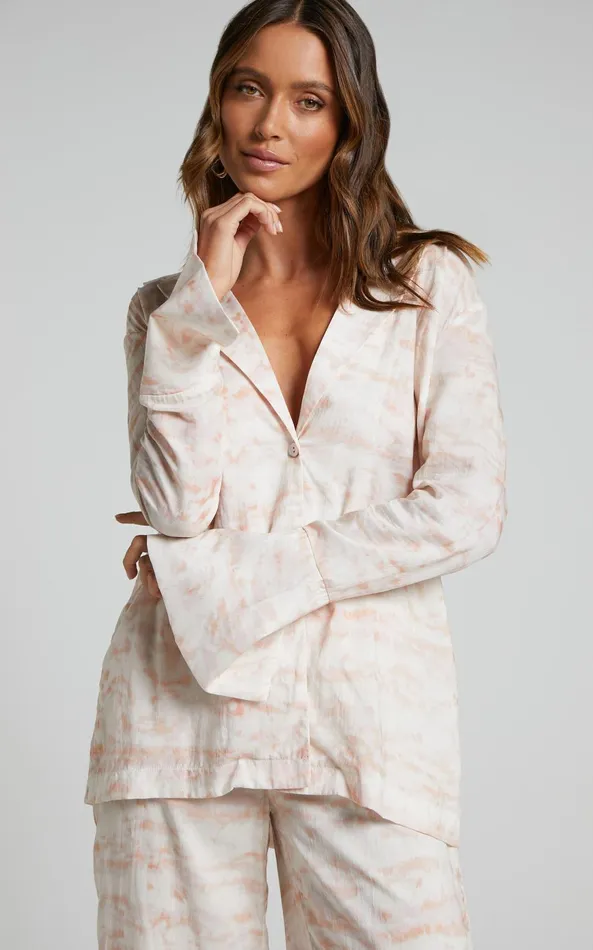 Showpo Amalie The Label 8211 Aladene Linen Blend Shirt In Harlem Print Women Tops Showpo Amalie The Label 8211 Aladene Linen Blend Shirt In Harlem Print Women Tops