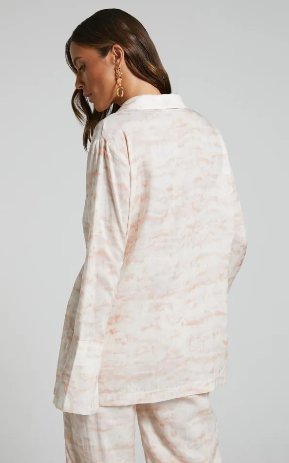 Showpo Amalie The Label 8211 Aladene Linen Blend Shirt In Harlem Print Women Tops Showpo Amalie The Label 8211 Aladene Linen Blend Shirt In Harlem Print Women Tops