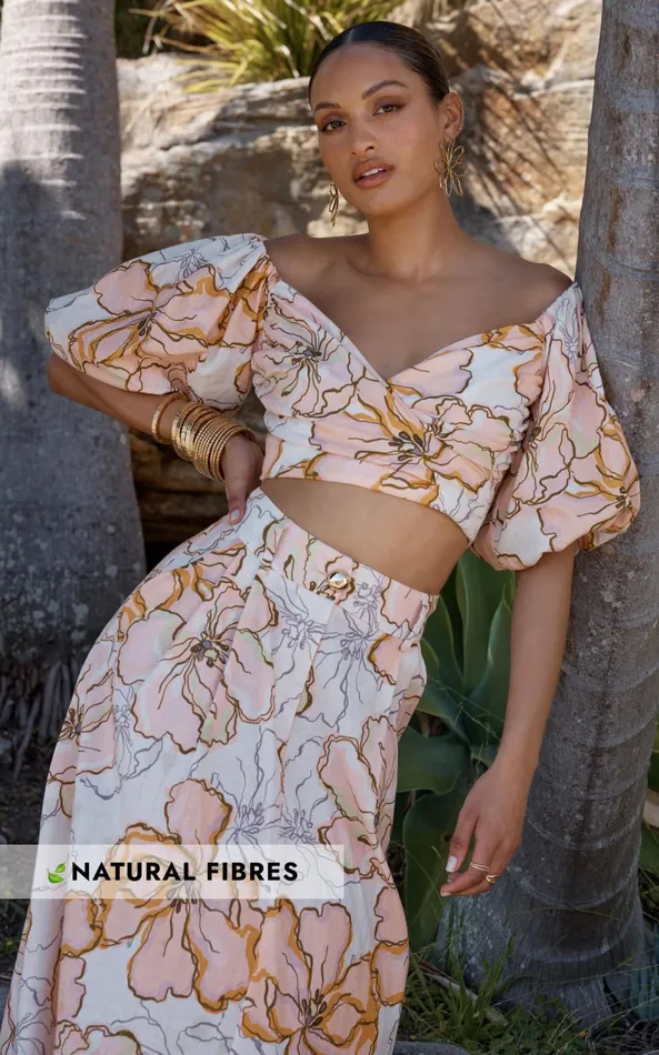 Showpo Amalie The Label 8211 Alizee Linen Blend Sweetheart Short Puff Sleeve Crop Top In Maison Fleur Women Tops Showpo Amalie The Label 8211 Alizee Linen Blend Sweetheart Short Puff Sleeve Crop Top In Maison Fleur Women Tops