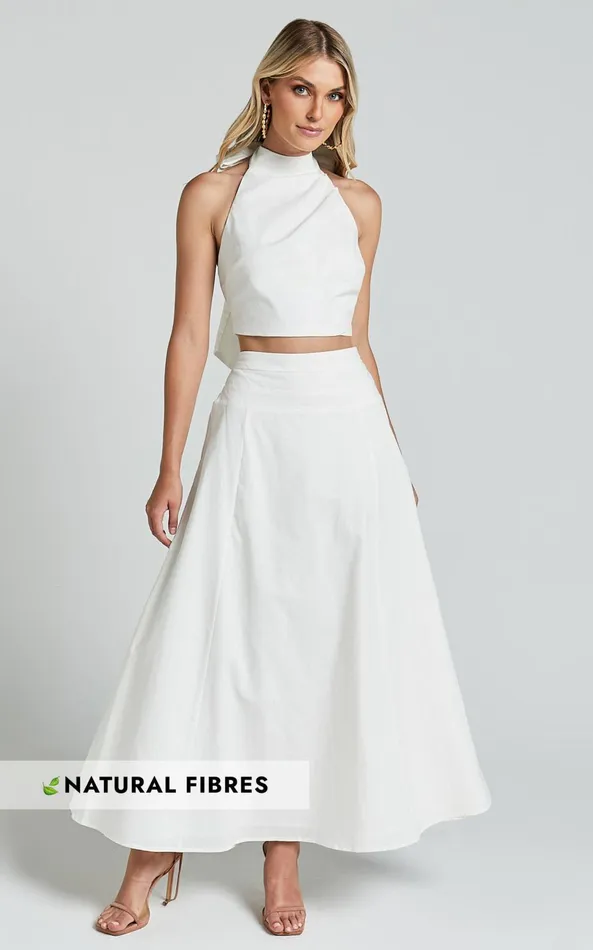 Showpo Amalie The Label 8211 Cartia Linen Blend High Waisted Maxi Skirt In White Women Skirts Showpo Amalie The Label 8211 Cartia Linen Blend High Waisted Maxi Skirt In White Women Skirts