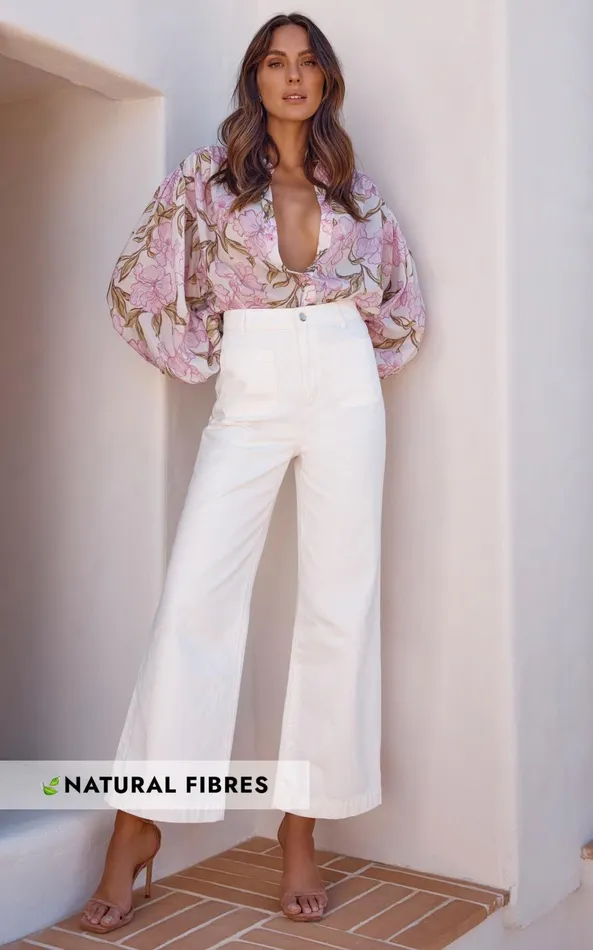 Showpo Amalie The Label 8211 Desi Jeans High Waisted Wide Leg Full Length In Off White Women Denim Showpo Amalie The Label 8211 Desi Jeans High Waisted Wide Leg Full Length In Off White Women Denim