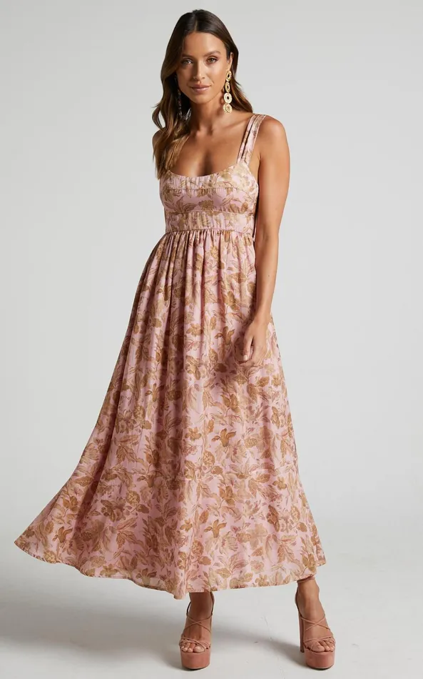 Showpo Amalie The Label 8211 Kai Double Tie Back Midi Dress In Vahala Print Women Curve Clothes Showpo Amalie The Label 8211 Kai Double Tie Back Midi Dress In Vahala Print Women Curve Clothes