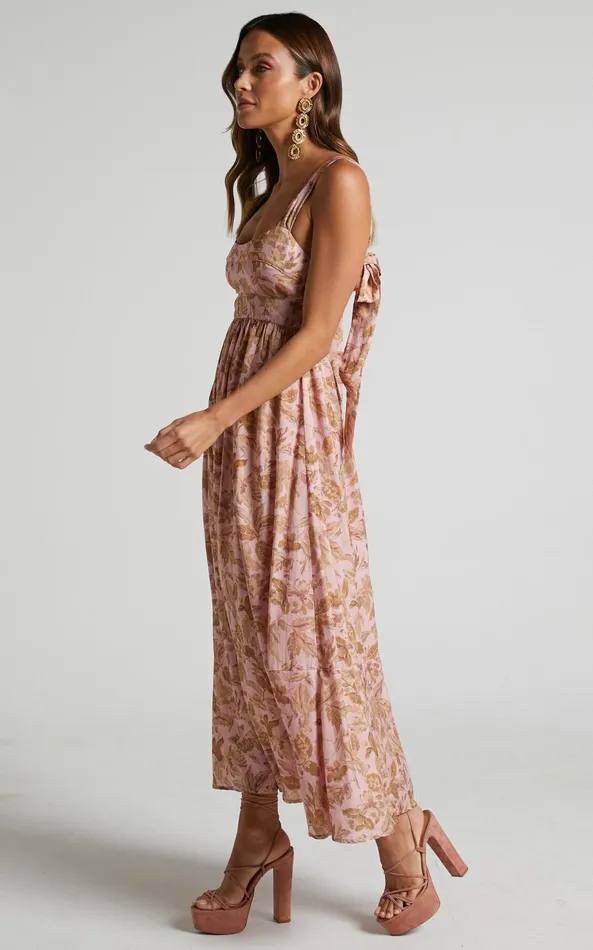 Showpo Amalie The Label 8211 Kai Double Tie Back Midi Dress In Vahala Print Women Curve Clothes Showpo Amalie The Label 8211 Kai Double Tie Back Midi Dress In Vahala Print Women Curve Clothes