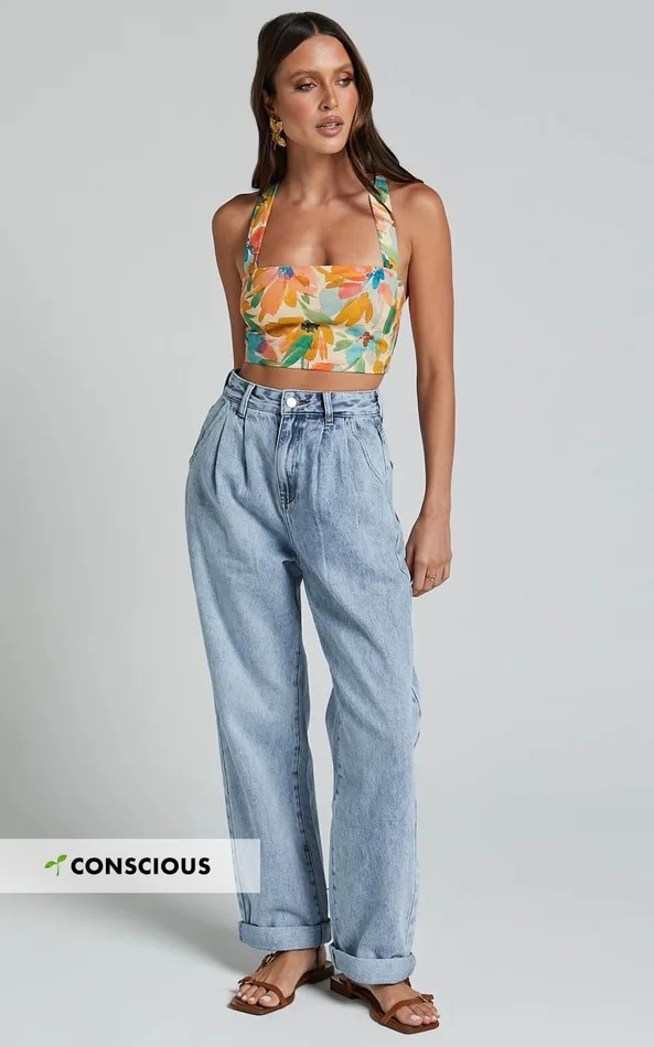 Showpo Amalie The Label 8211 Sarina Recycled Cotton High Waisted Denim Jeans In Light Blue Wash Women Denim Showpo Amalie The Label 8211 Sarina Recycled Cotton High Waisted Denim Jeans In Light Blue Wash Women Denim
