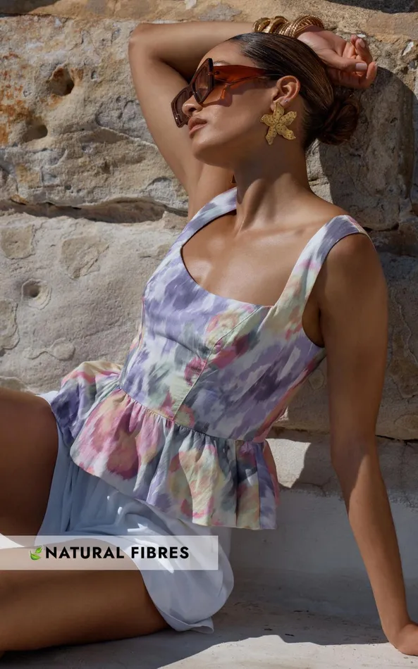 Showpo Amalie The Label 8211 Solene Linen Blend Scoop Neck Fitted Peplum Top In Montreuil Print Women Tops Showpo Amalie The Label 8211 Solene Linen Blend Scoop Neck Fitted Peplum Top In Montreuil Print Women Tops