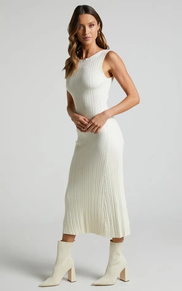 Showpo Amanda High Neck Knit Bodycon Midi Dress In Butter Yellow Women Dresses Showpo Amanda High Neck Knit Bodycon Midi Dress In Butter Yellow Women Dresses