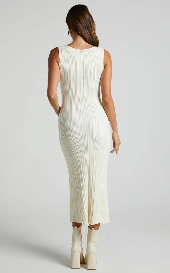 Showpo Amanda High Neck Knit Bodycon Midi Dress In Butter Yellow Women Dresses Showpo Amanda High Neck Knit Bodycon Midi Dress In Butter Yellow Women Dresses