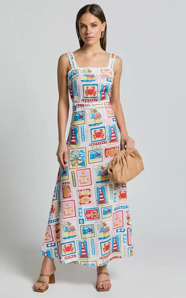 Showpo Anabelle Maxi Dress 8211 Fit And Flare Scallop Trim Detail Maxi Dress In Multi Women Dresses Showpo Anabelle Maxi Dress 8211 Fit And Flare Scallop Trim Detail Maxi Dress In Multi Women Dresses