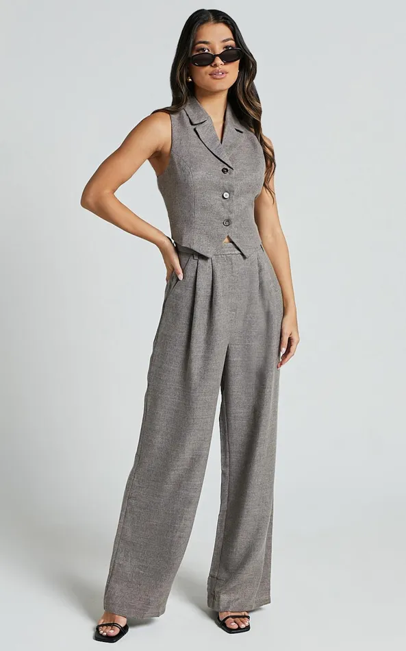 Showpo Andie Pants 8211 High Waist Tailored Pants In Grey Women Pants