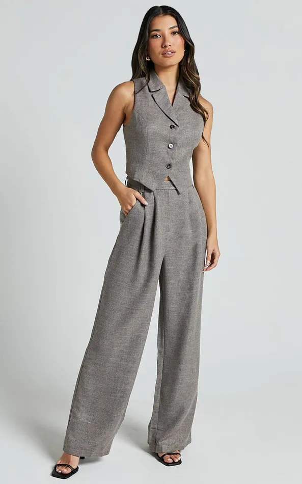 Showpo Andie Pants 8211 High Waist Tailored Pants In Grey Women Pants