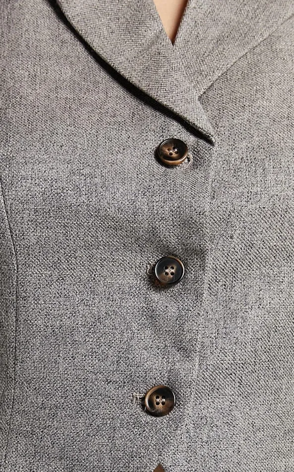 Showpo Andie Vest 8211 Button Through Collared Vest In Grey Women Tops