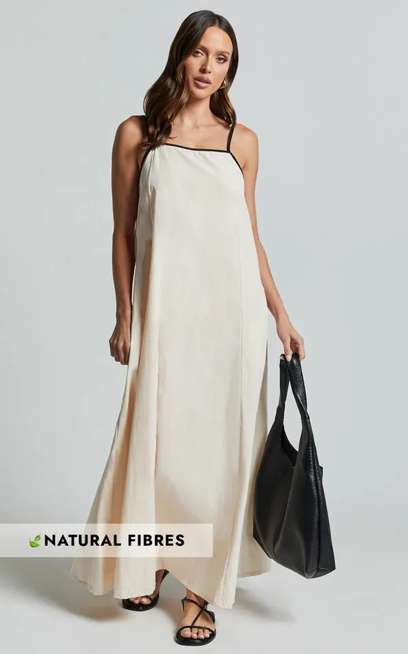 Showpo Angelina Midi Dress 8211 Straight Neck Sleeveless A Line Dress In Natural Women Dresses Showpo Angelina Midi Dress 8211 Straight Neck Sleeveless A Line Dress In Natural Women Dresses