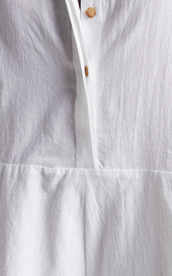 Showpo Anka Playsuit 8211 Relaxed Button Front Shirt Playsuit In White Women Curve Clothes