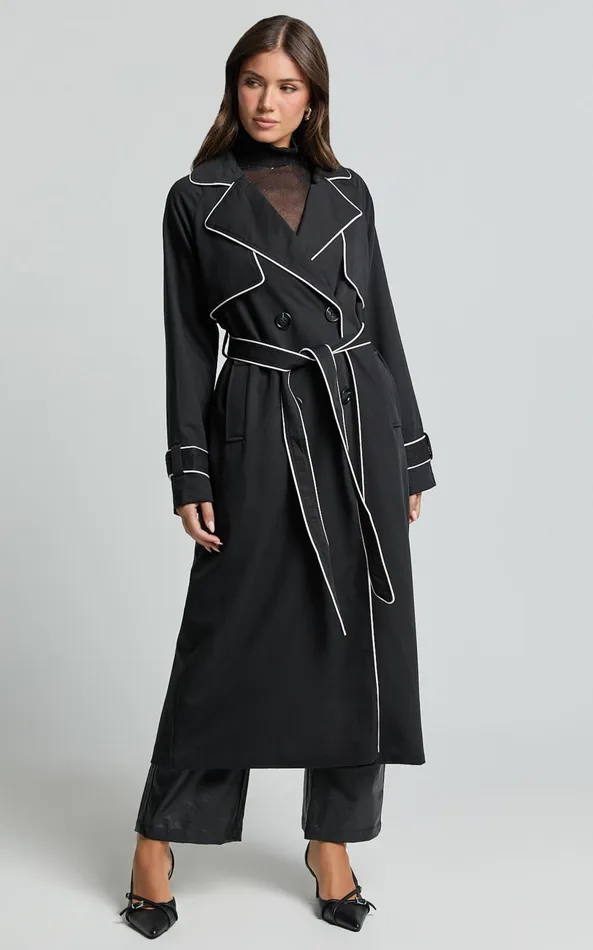 Showpo Anziel Coat 8211 Double Breasted Longline Coat In Black Women Jackets and Coats Showpo Anziel Coat 8211 Double Breasted Longline Coat In Black Women Jackets and Coats