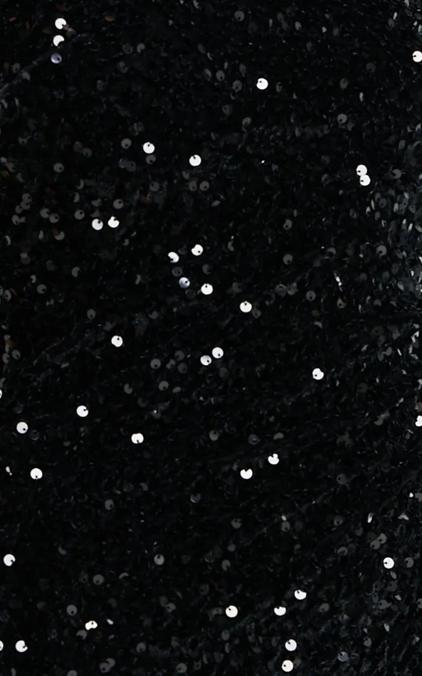 Showpo Aretha Midi Dress 8211 One Shoulder Sequin Dress In Black Women Dresses