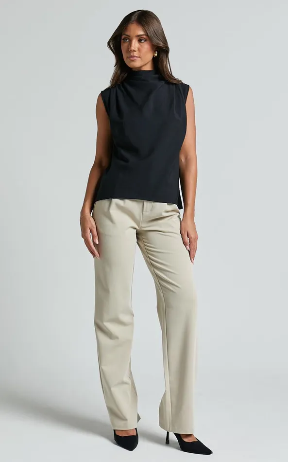 Showpo Arianae Top 8211 High Neck Top In Black Women Curve Clothes