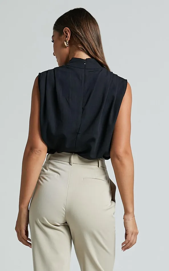 Showpo Arianae Top 8211 High Neck Top In Black Women Curve Clothes