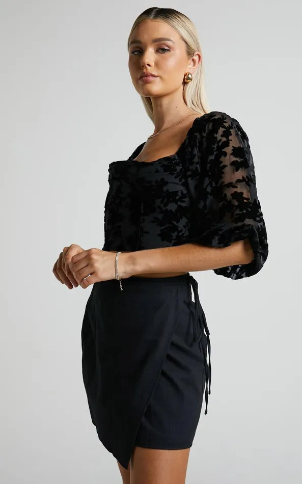 Showpo Arisa Top 8211 Off Shoulder Velvet Burnout Long Sleeve Top In Black Women Tops Showpo Arisa Top 8211 Off Shoulder Velvet Burnout Long Sleeve Top In Black Women Tops