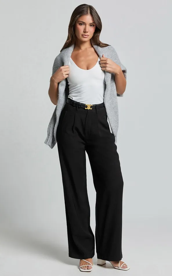 Showpo Augustus Pants 8211 High Waisted Wide Leg Tailored Pants In Black Women Pants Showpo Augustus Pants 8211 High Waisted Wide Leg Tailored Pants In Black Women Pants