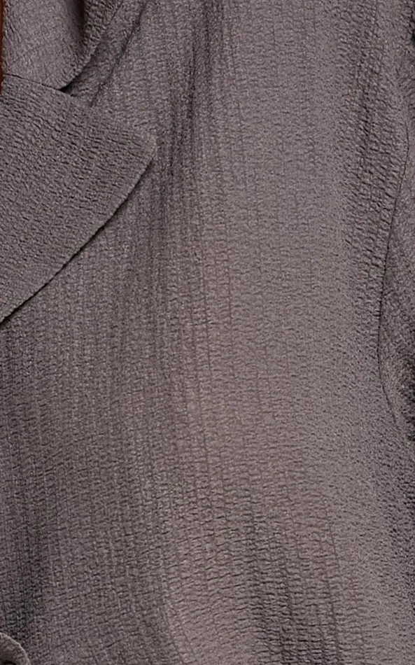 Showpo Ava Top 8211 Collar Button Through Oversized Short Sleeve Textured Shirt In Mocha Women Tops