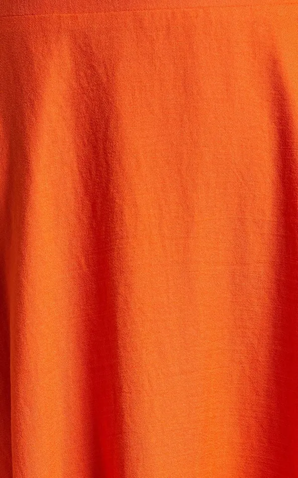 Showpo Avie Midi Dress 8211 Twist Strapless Cocktail Dress In Orange Women Dresses