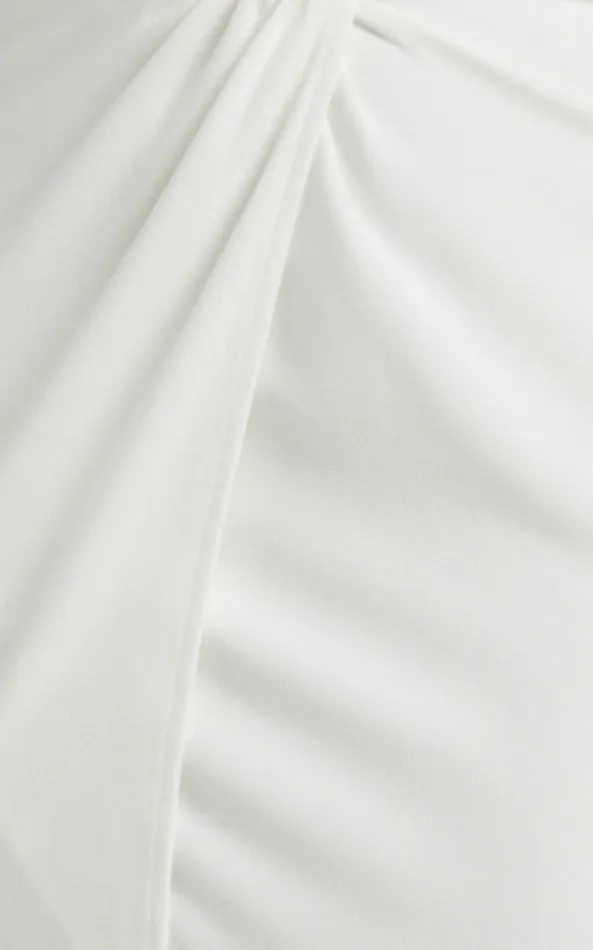 Showpo Banneth Midi Dress 8211 Open Front Formal Dress In White Women Dresses