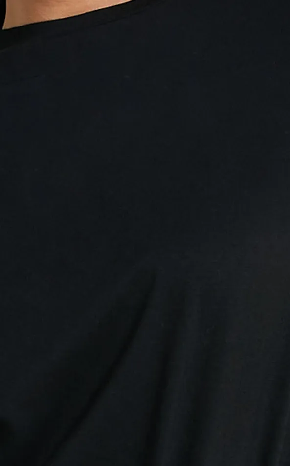 Showpo Baylor Tee 8211 Crew Neck Sleeveless In Black Women Tops