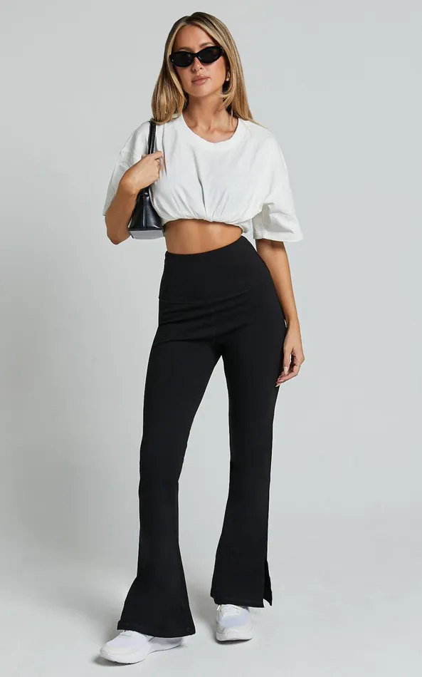 Showpo Beau Pants 8211 High Waisted Split Hem Flare Pants In Black Women Pants Showpo Beau Pants 8211 High Waisted Split Hem Flare Pants In Black Women Pants