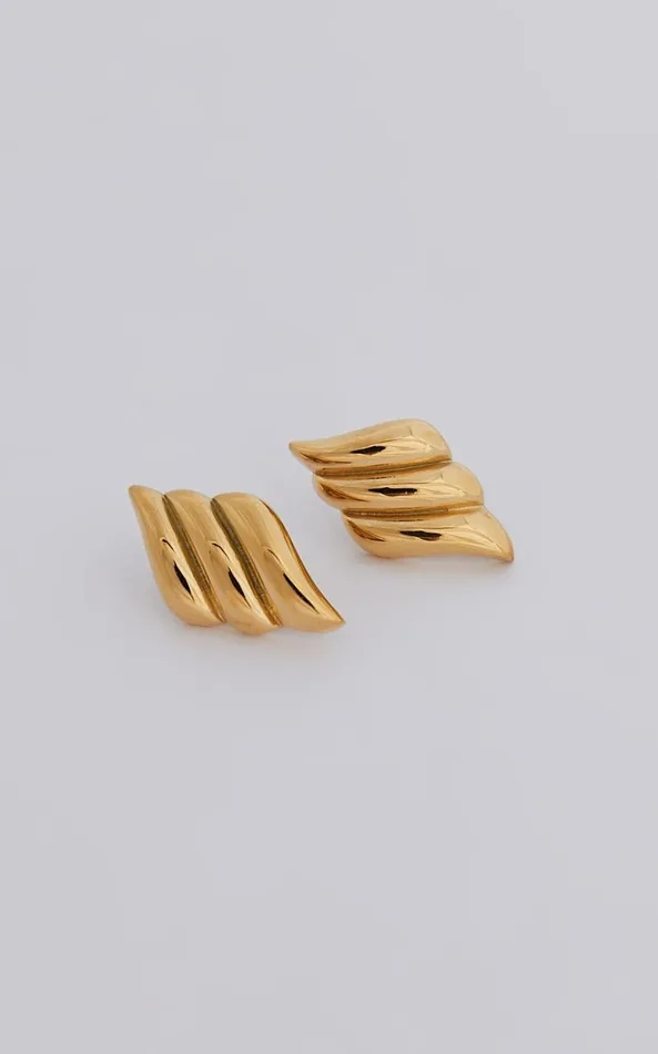 Showpo Becky Earrings 8211 Asymmetric Croissant Earrings In Gold Women Earrings