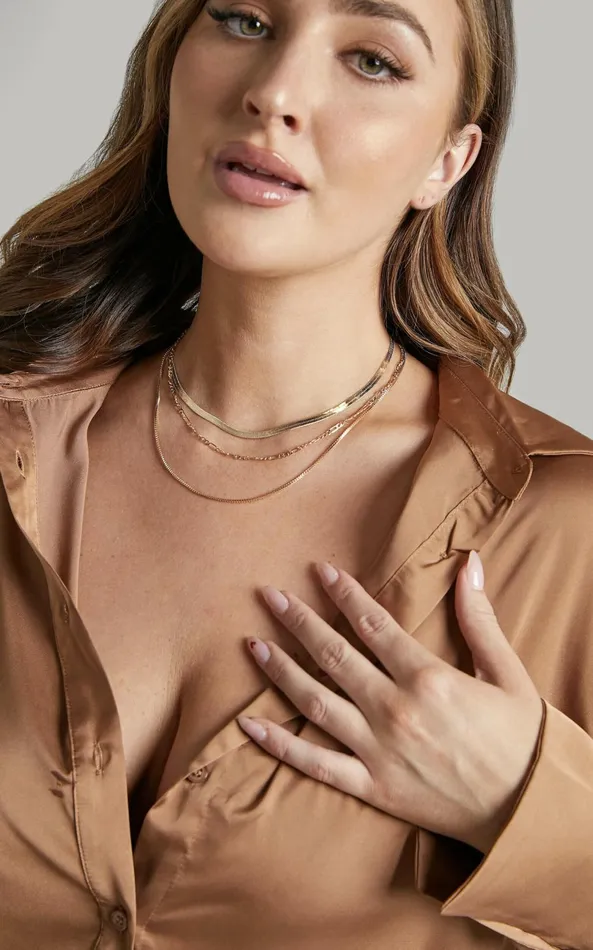 Showpo Belleville Necklace Pack In Gold Women Necklaces