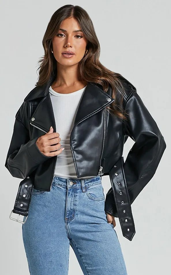 Showpo Bertha Jacket 8211 Faux Leather Biker Jacket In Black Women Jackets and Coats Showpo Bertha Jacket 8211 Faux Leather Biker Jacket In Black Women Jackets and Coats