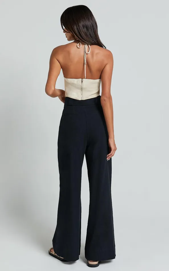 Showpo Bette Pants 8211 High Waisted Wide Leg Pants In Black Women Pants