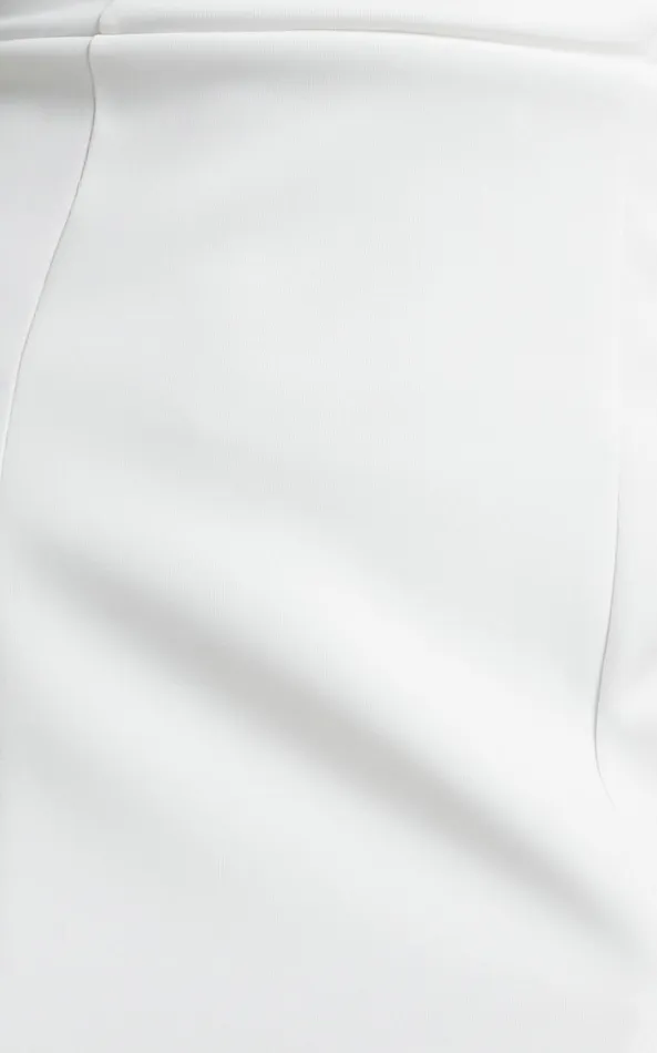 Showpo Big Ideas Thigh Split Bodycon Midi Dress In White Women Curve Clothes