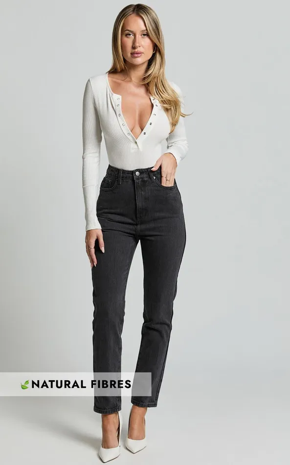 Showpo Billie Jeans 8211 High Waisted Recycled Cotton Mom Denim Jeans In Washed Black Women Curve Clothes Showpo Billie Jeans 8211 High Waisted Recycled Cotton Mom Denim Jeans In Washed Black Women Curve Clothes