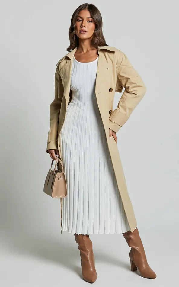 Showpo Blaire Midi Dress 8211 Long Sleeve Tie Back Flare Dress In Ivory Women Dresses Showpo Blaire Midi Dress 8211 Long Sleeve Tie Back Flare Dress In Ivory Women Dresses