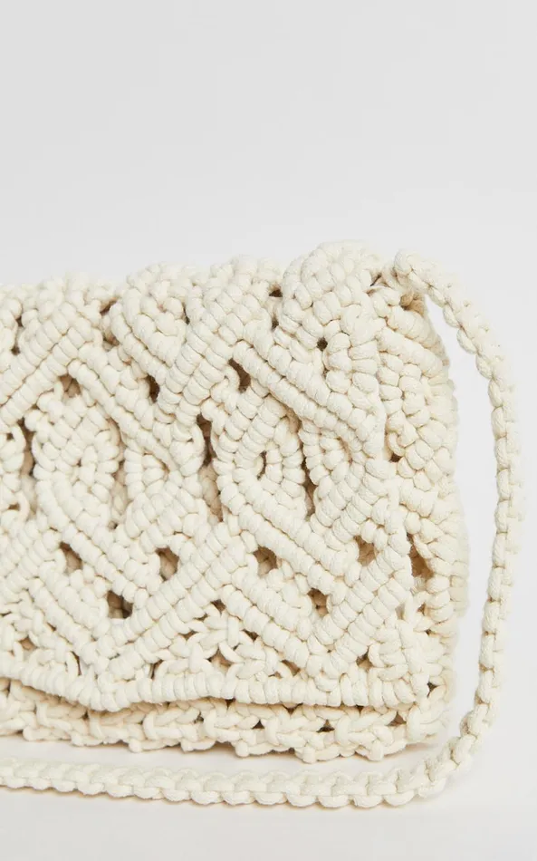 Showpo Bondi Bag 8211 Macramae Crossbody In Cream Women Bags